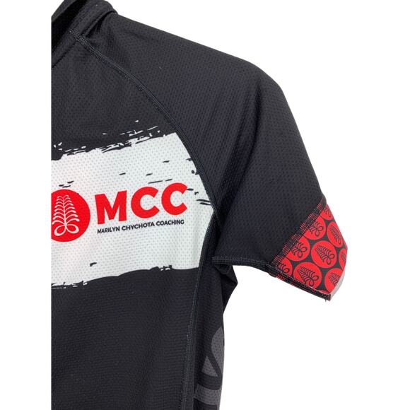 Smashfest Queen Cycling Jersey Women's Size Medium Black Red MCC Logo Zip Front - Picture 2 of 4